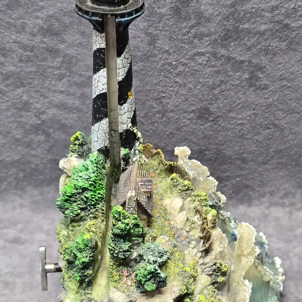 Lighthouse Cottage & Ocean Waves Collectible Home Decor Music Box